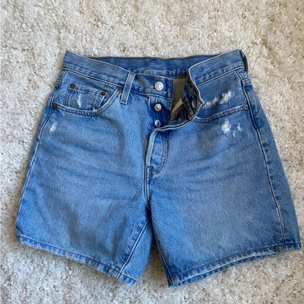 LEVI STRAUSS & CO 501 Blue Denim Women's Shorts sz 27